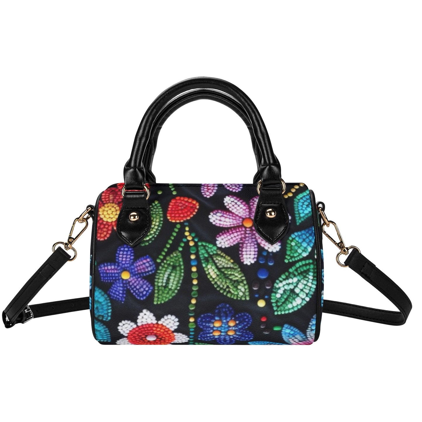 Summer Flower Beaded Mini Boston Bag