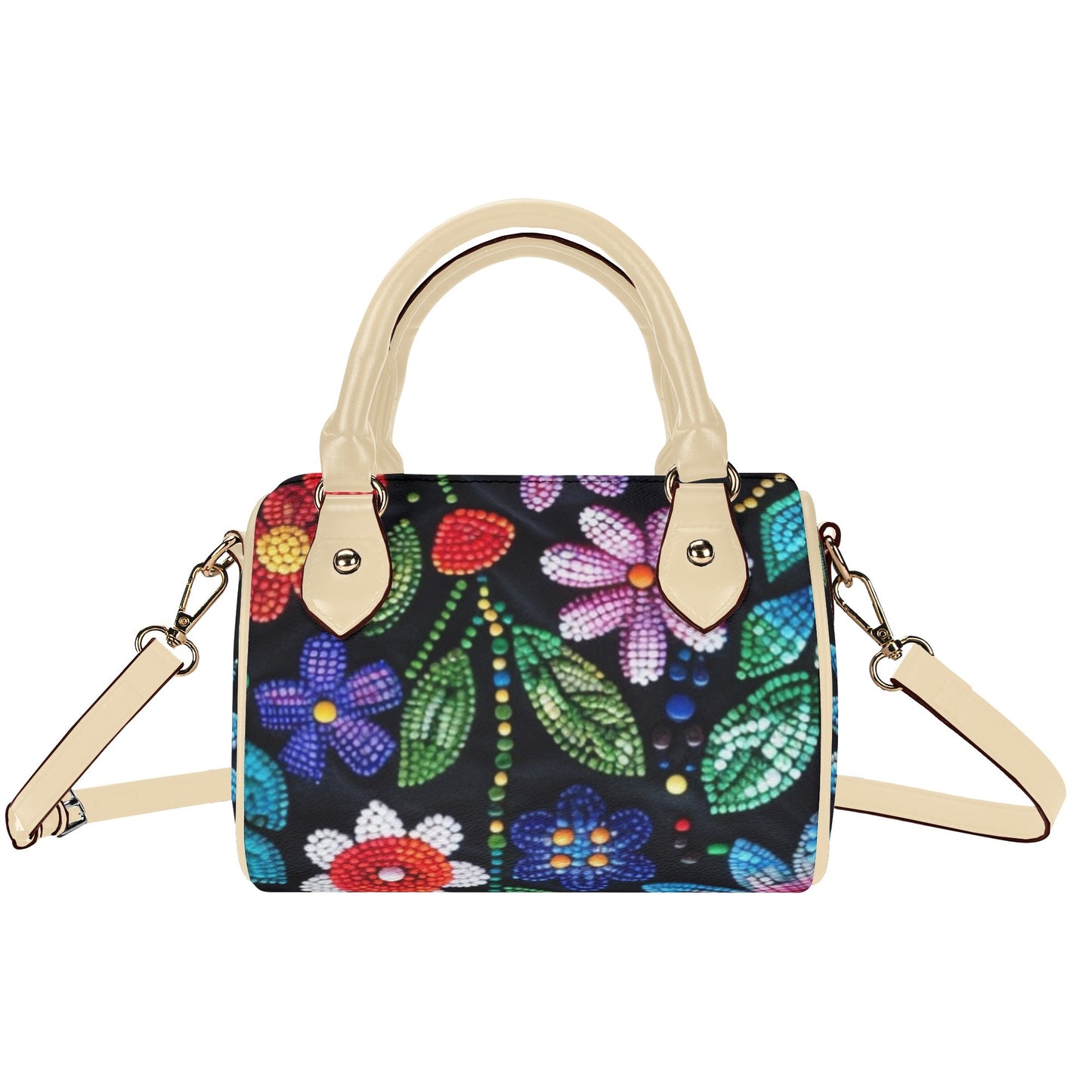 Summer Flower Beaded Mini Boston Bag