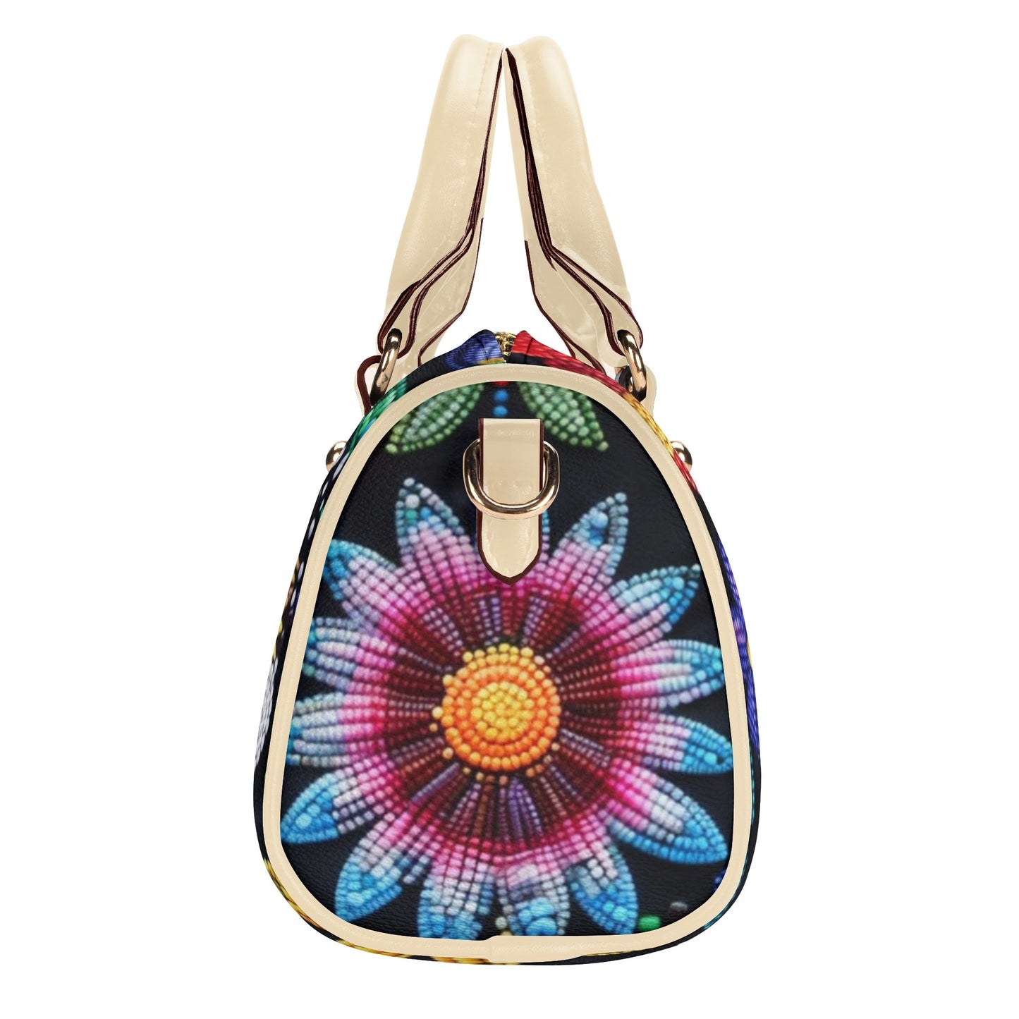 Summer Flower Beaded Mini Boston Bag