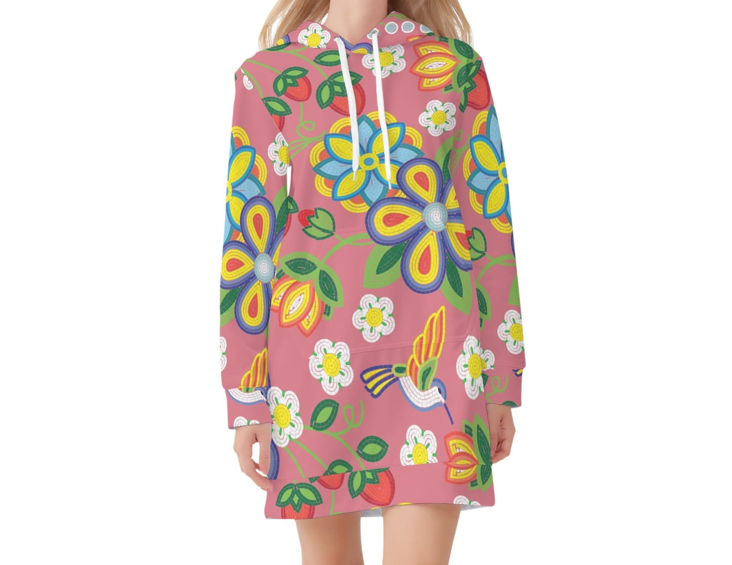 Women's Métis Floral Beaded Hoodie Dress