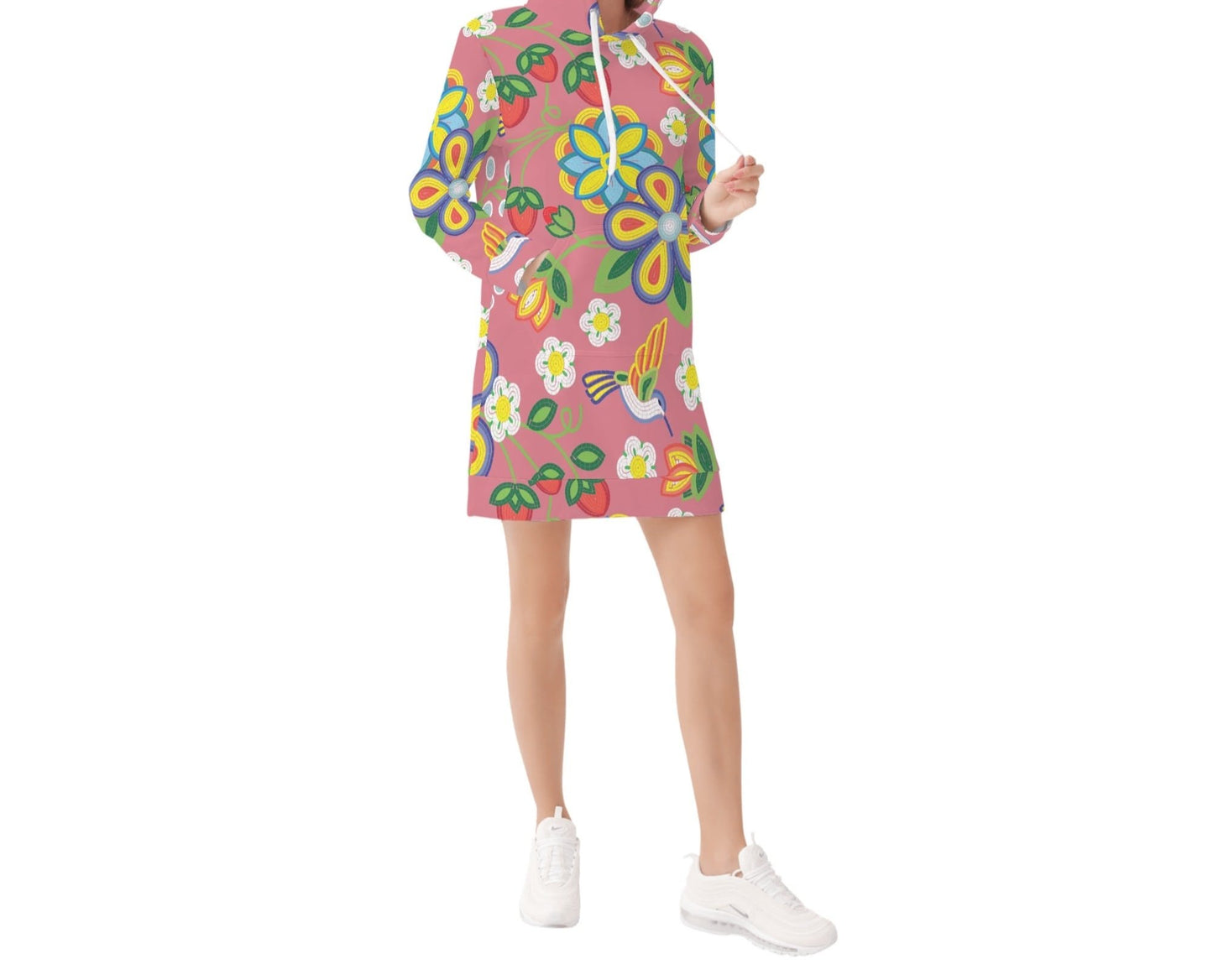 Women's Métis Floral Beaded Hoodie Dress