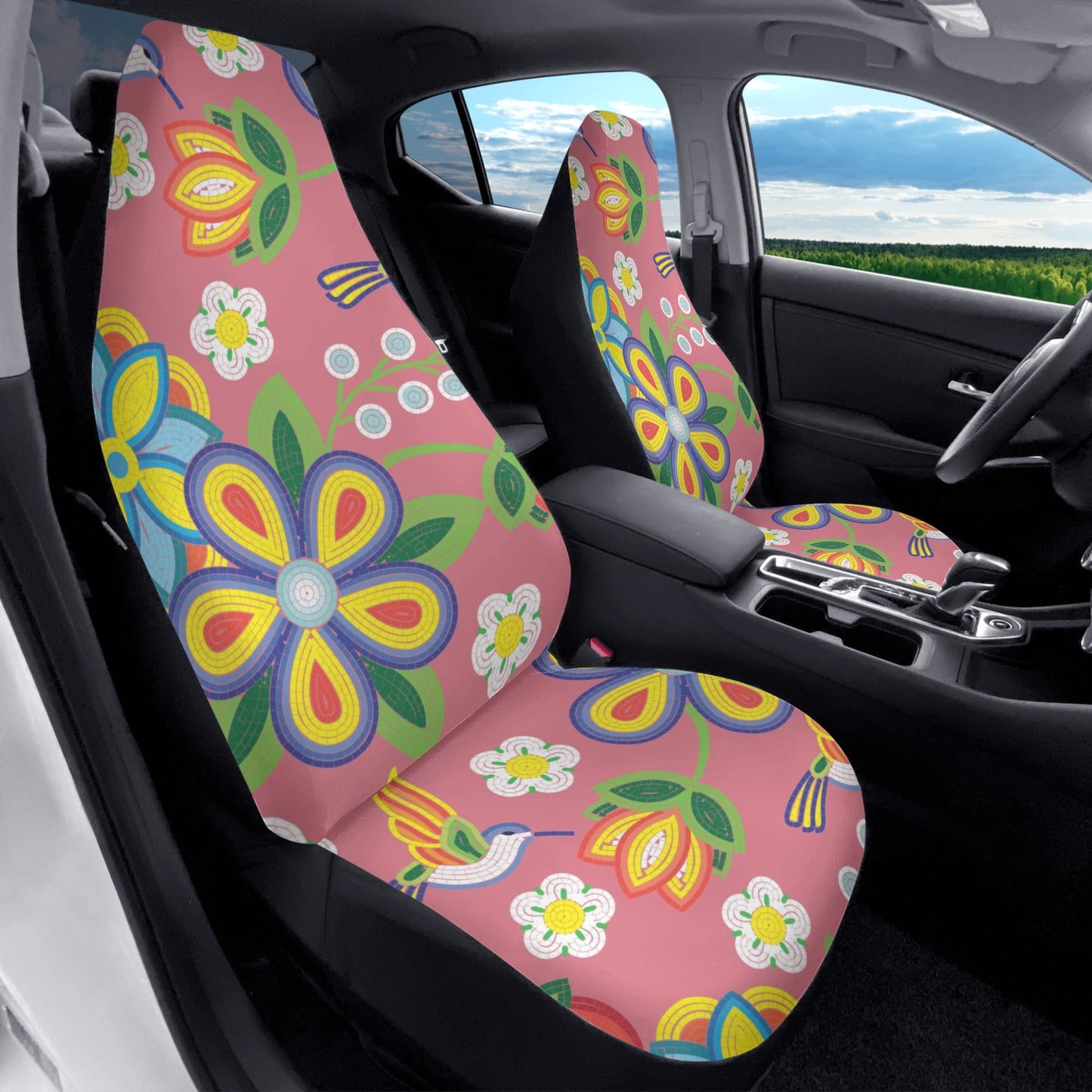 Métis Floral Beaded Front Car Seat Covers