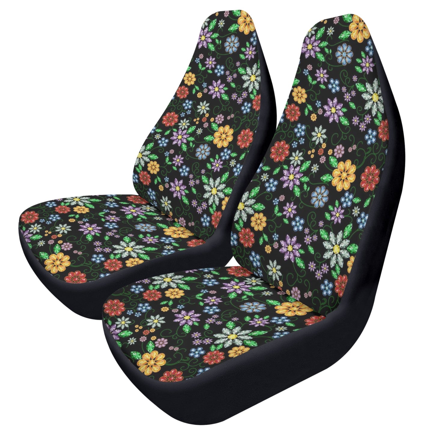 Métis Inspired Floral Beaded Front Car Seat Covers