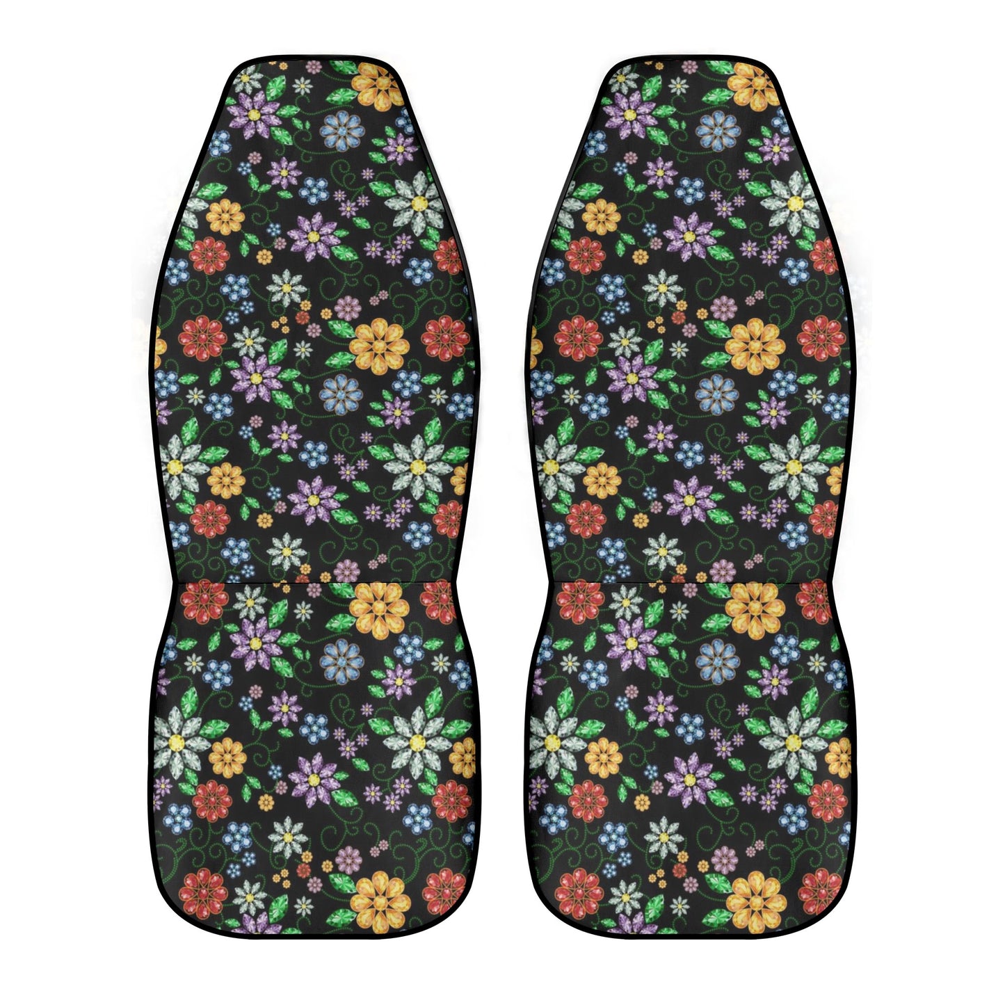 Métis Inspired Floral Beaded Front Car Seat Covers