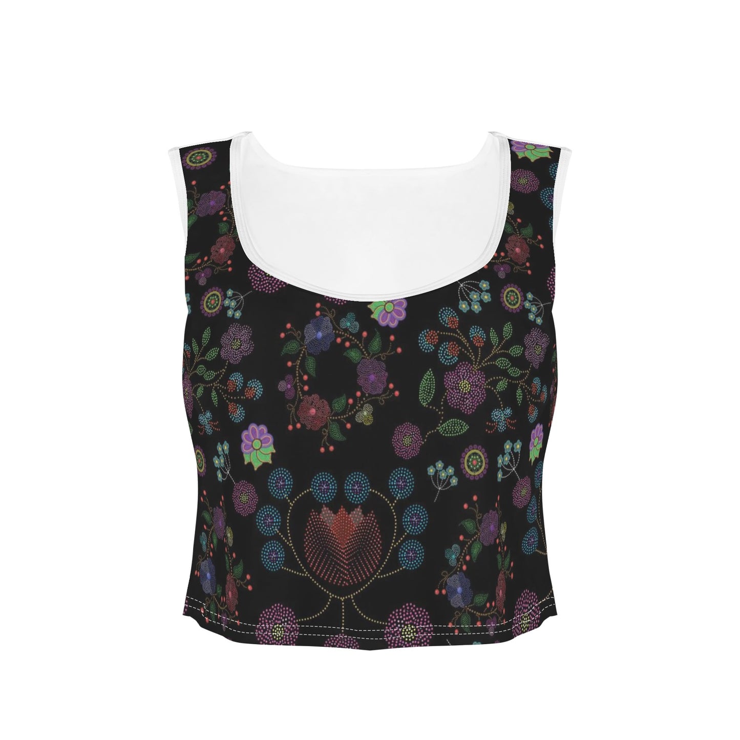 Women's Métis Floral Dotted Sleeveless Crop Top