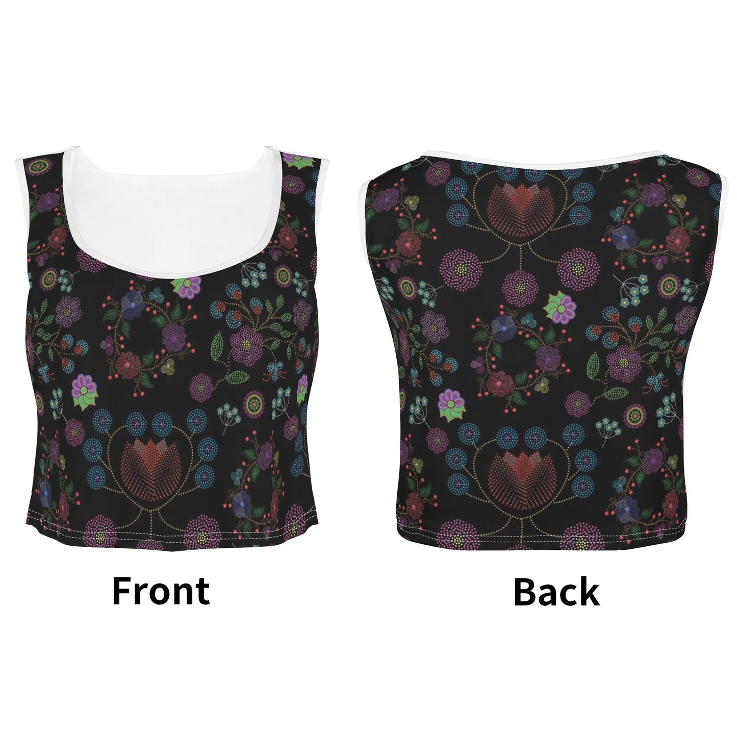 Women's Métis Floral Dotted Sleeveless Crop Top