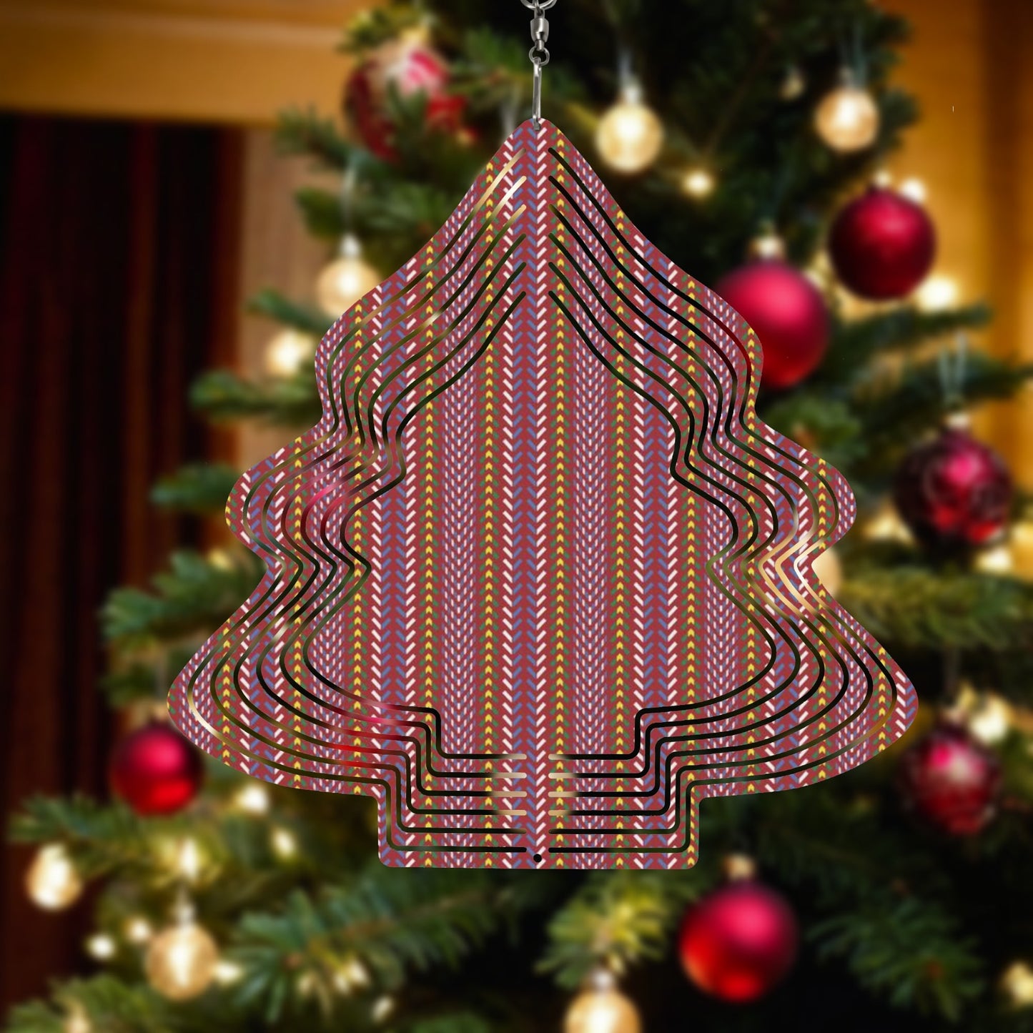 Métis Sash Christmas Tree Wind Spinner