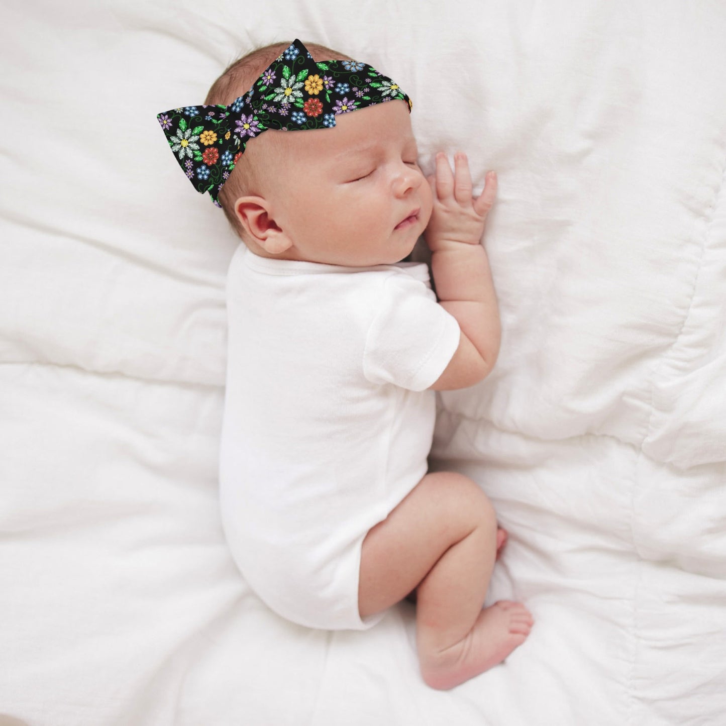 Métis Inspired Floral Beaded Newborn Set