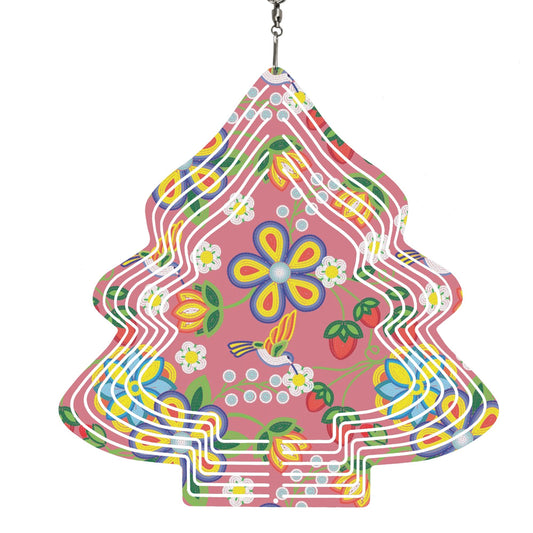 Métis Floral Beaded Christmas Tree Wind Spinner