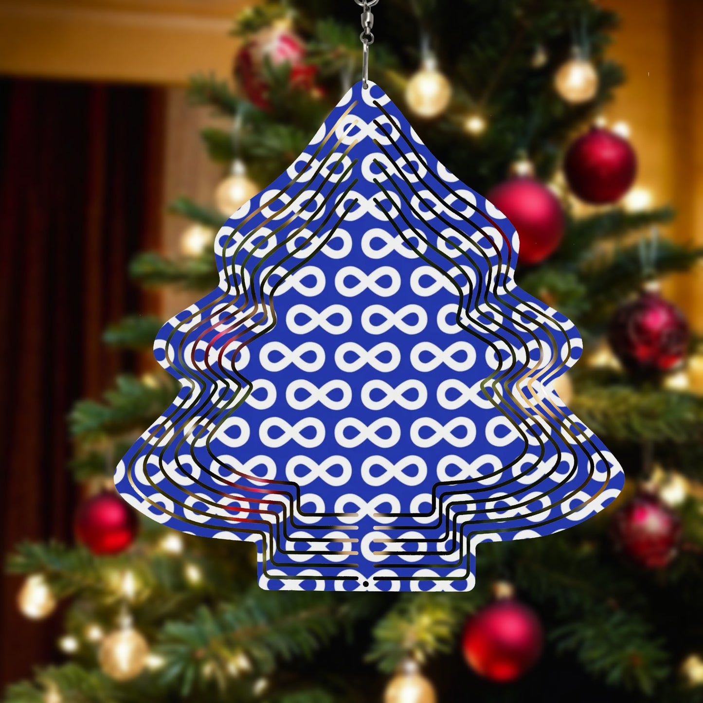 Métis Infinity Christmas Tree Wind Spinner