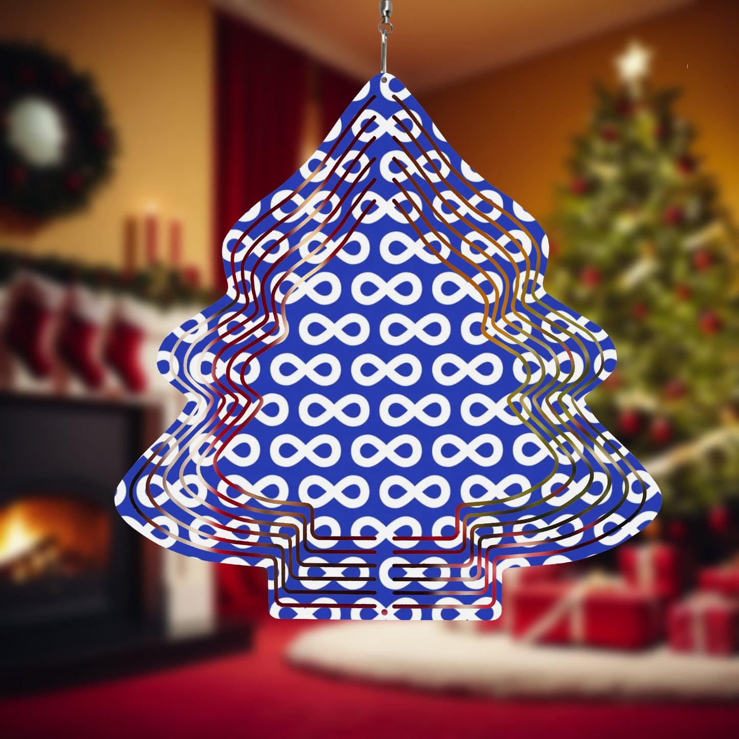 Métis Infinity Christmas Tree Wind Spinner