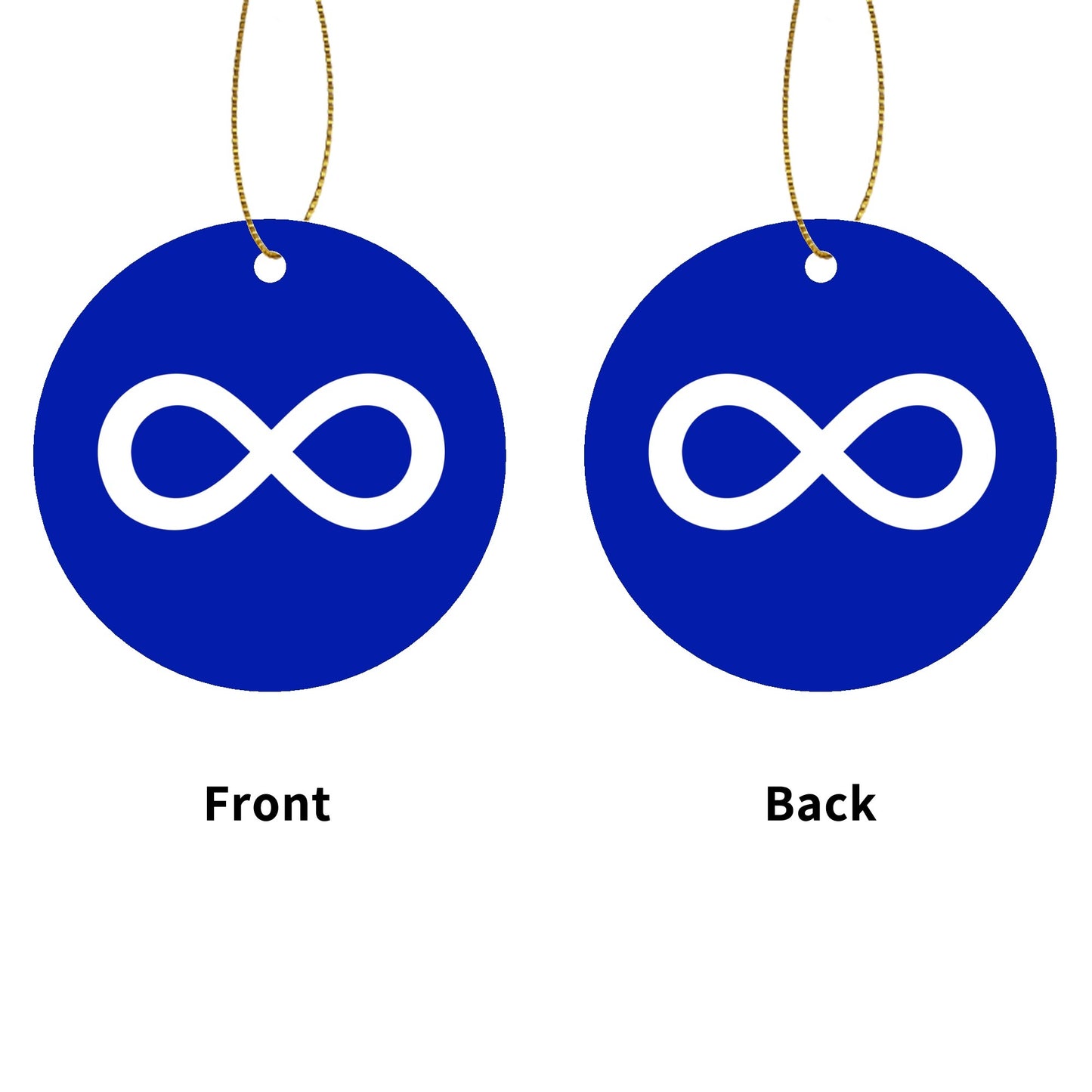 Métis Infinity Flag Round Ornament Set