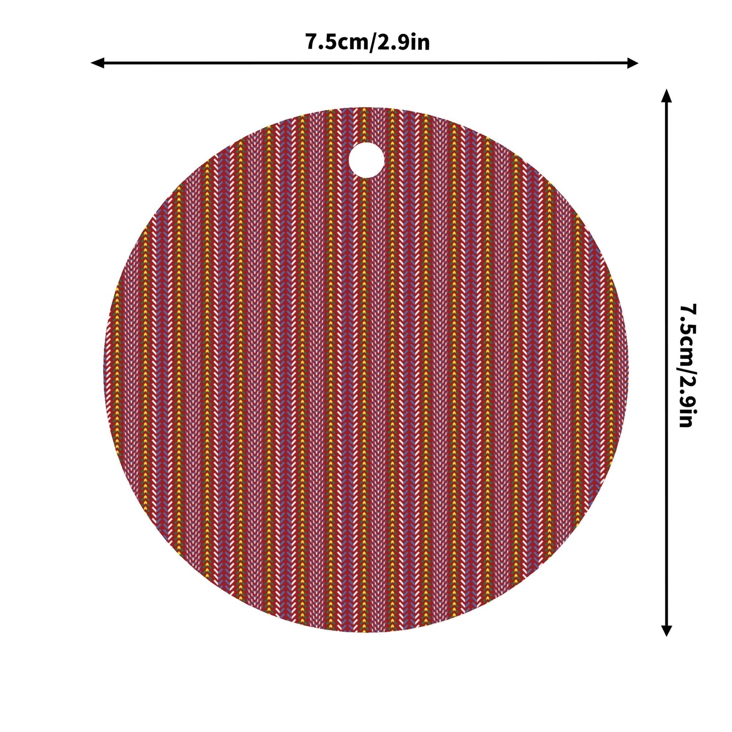 Métis Sash Round Ornament Set