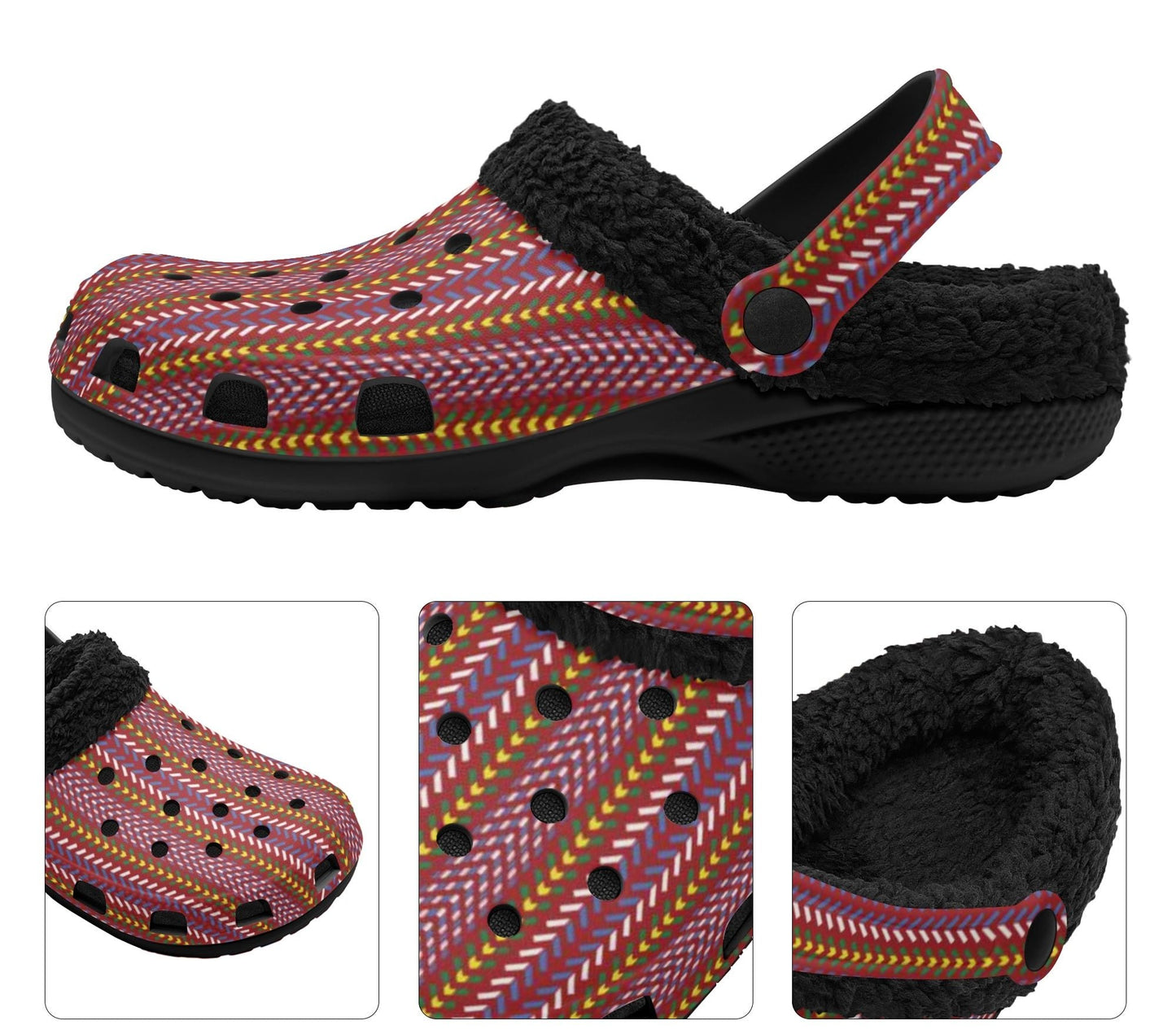 Unisex Métis Sash Fleece Lined Clogs