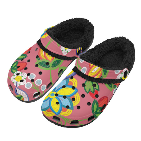 Unisex Métis Floral Beaded Fleece Lined Clogs