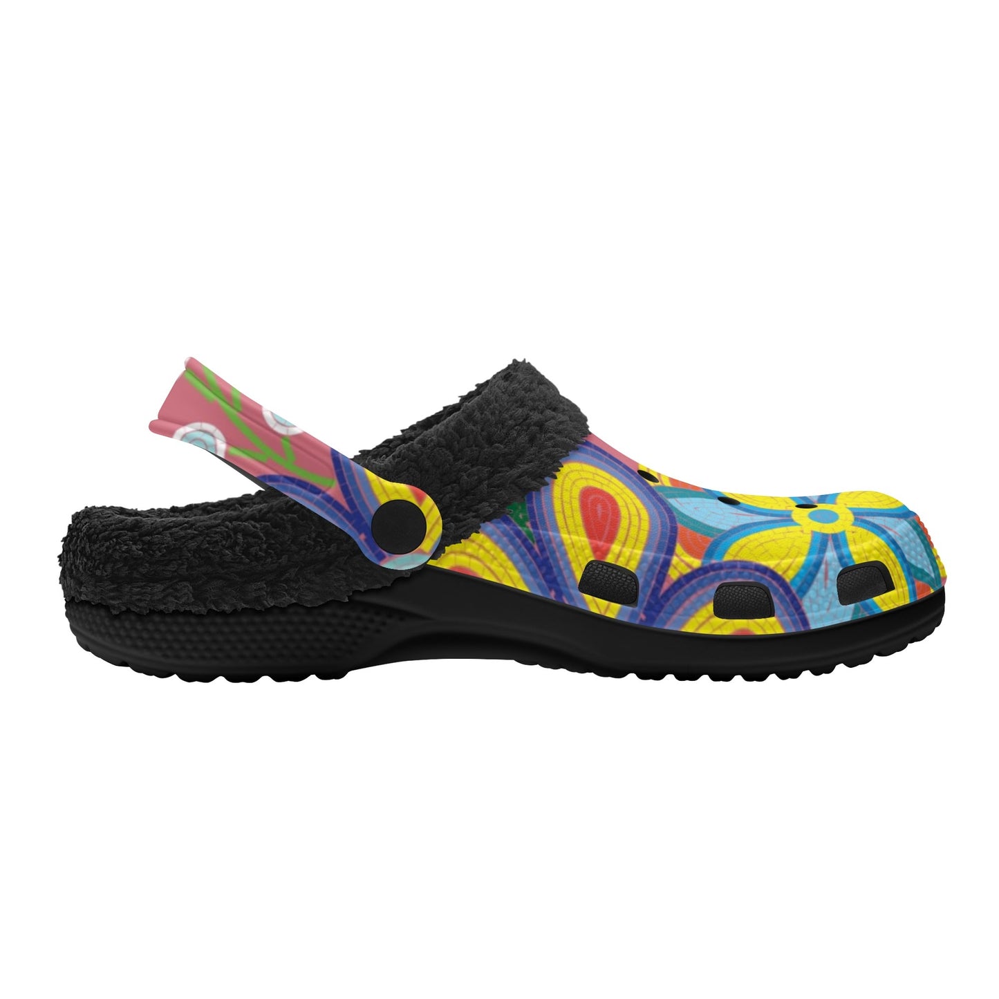 Unisex Métis Floral Beaded Fleece Lined Clogs