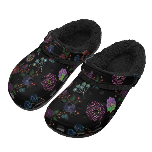 Unisex Métis Floral Dotted Fleece Lined Clogs