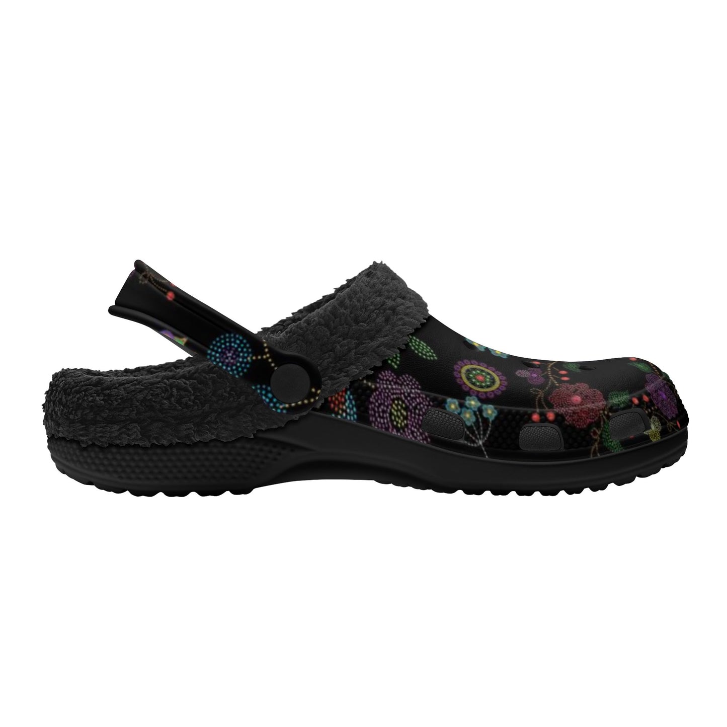 Unisex Métis Floral Dotted Fleece Lined Clogs