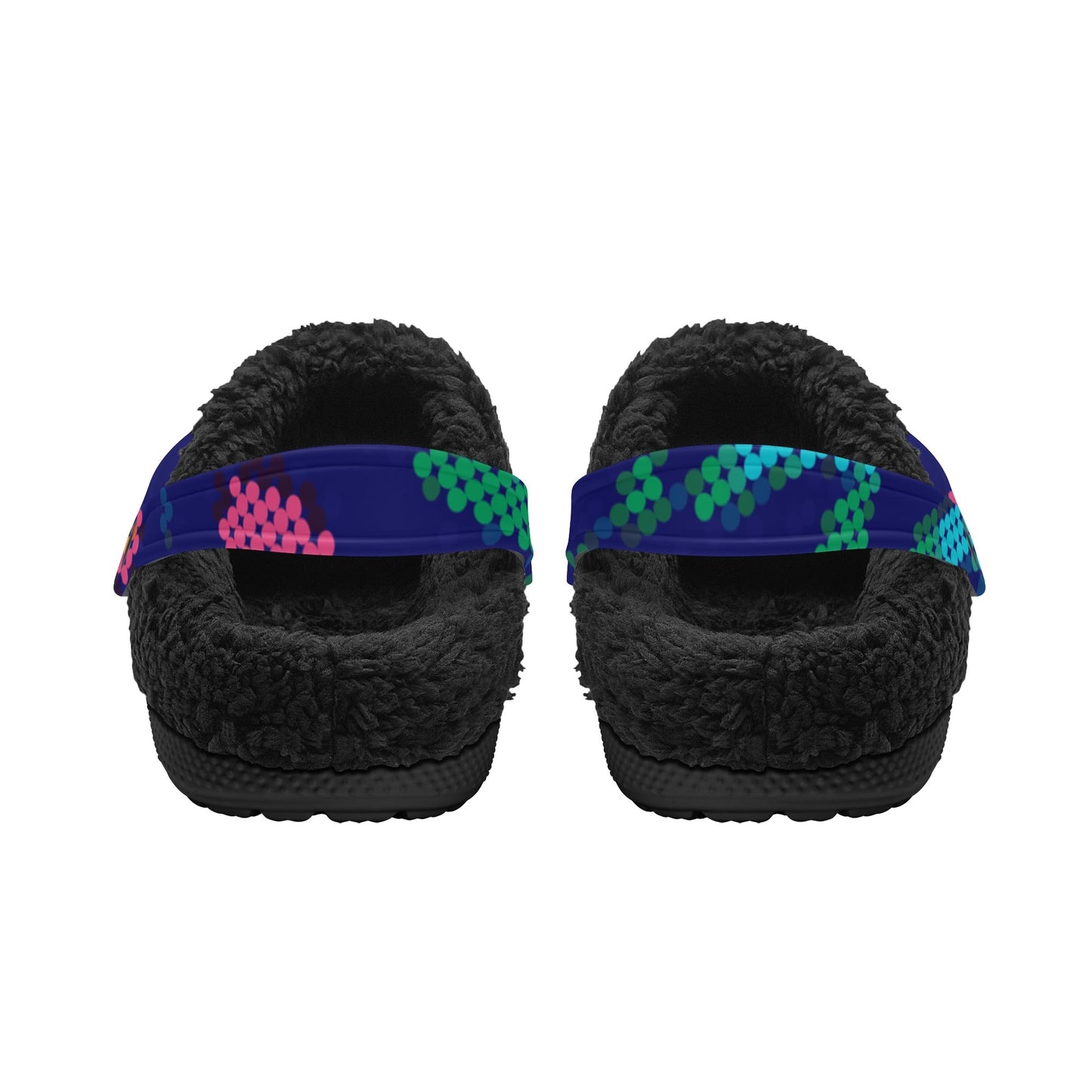 Unisex Métis Digital Dotted Floral Beaded Fleece Lined Clogs