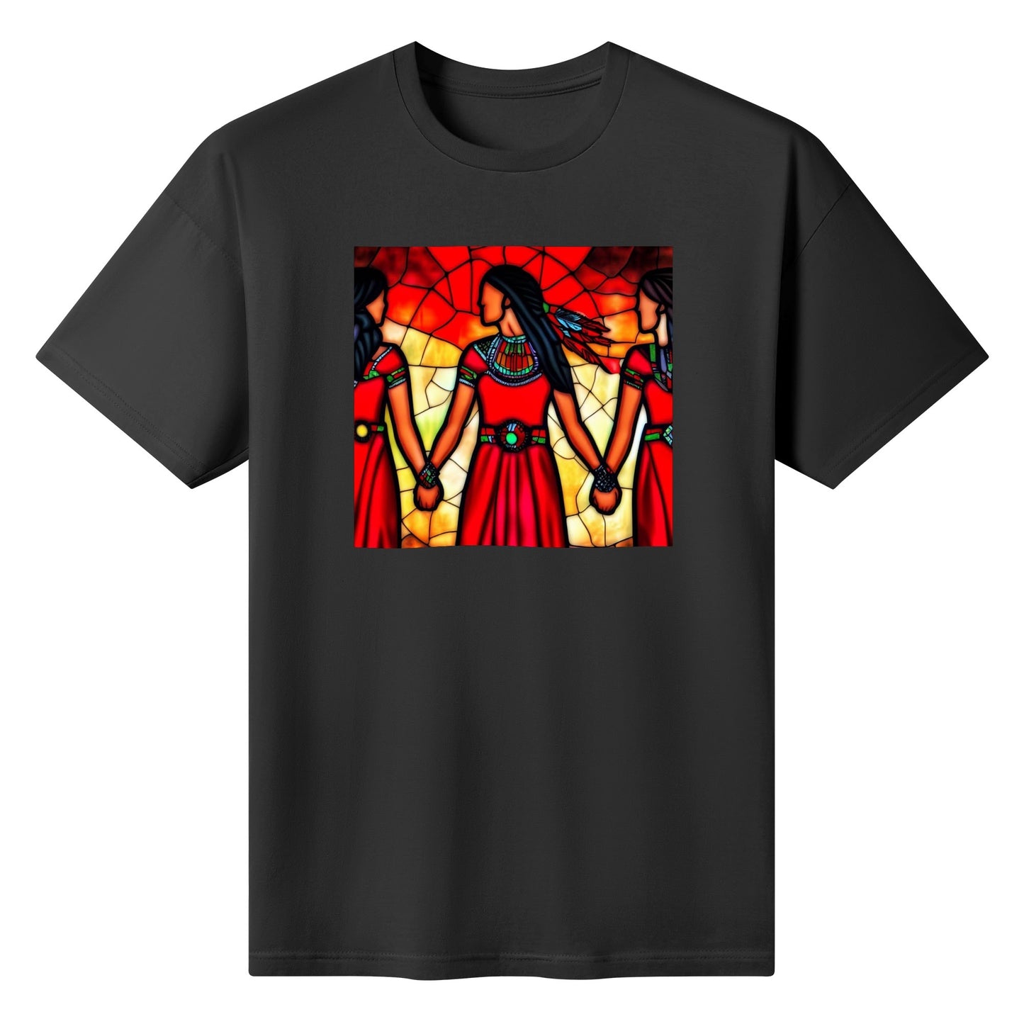 Women's Stained Glass MMIW Red Dress Cotton T-Shirt