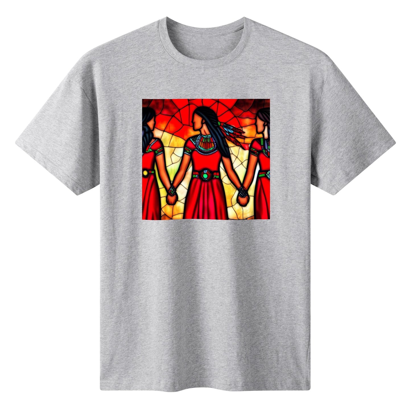 Women's Stained Glass MMIW Red Dress Cotton T-Shirt