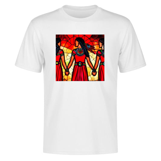 Men's Stained Glass MMIW Red Dress Cotton T-Shirt