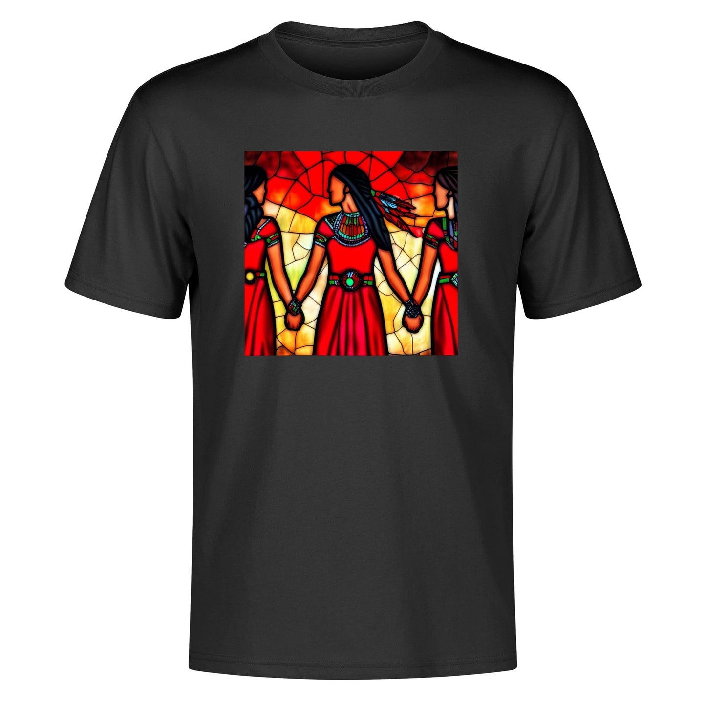 Men's Stained Glass MMIW Red Dress Cotton T-Shirt