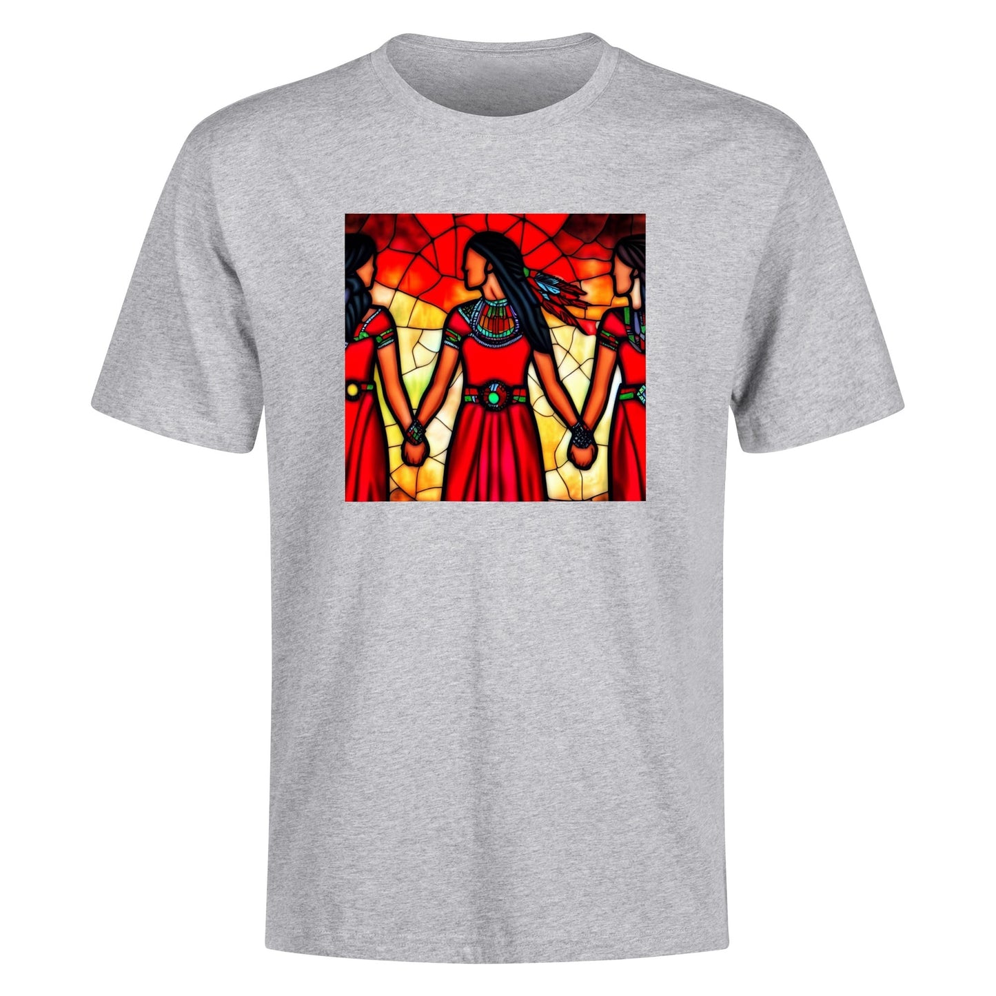 Men's Stained Glass MMIW Red Dress Cotton T-Shirt