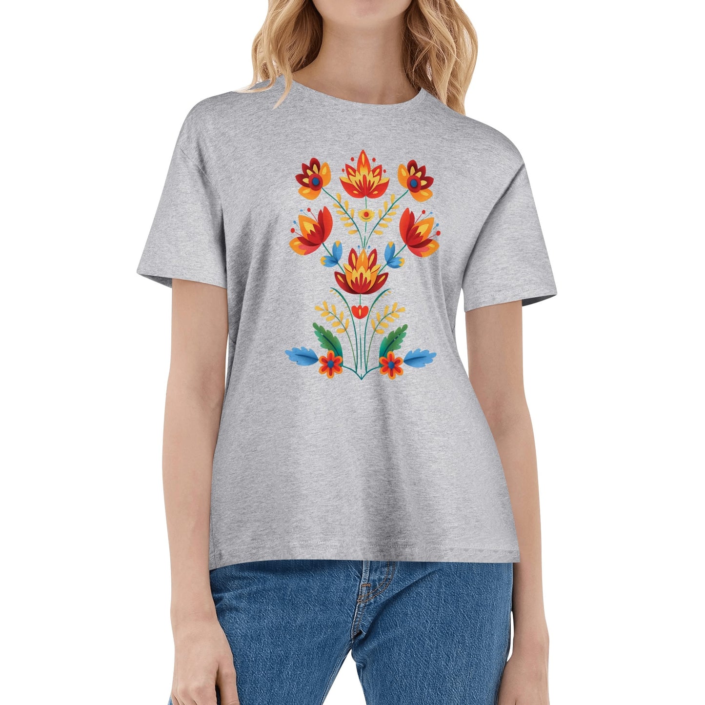 Women's Floral Print Cotton T-Shirt