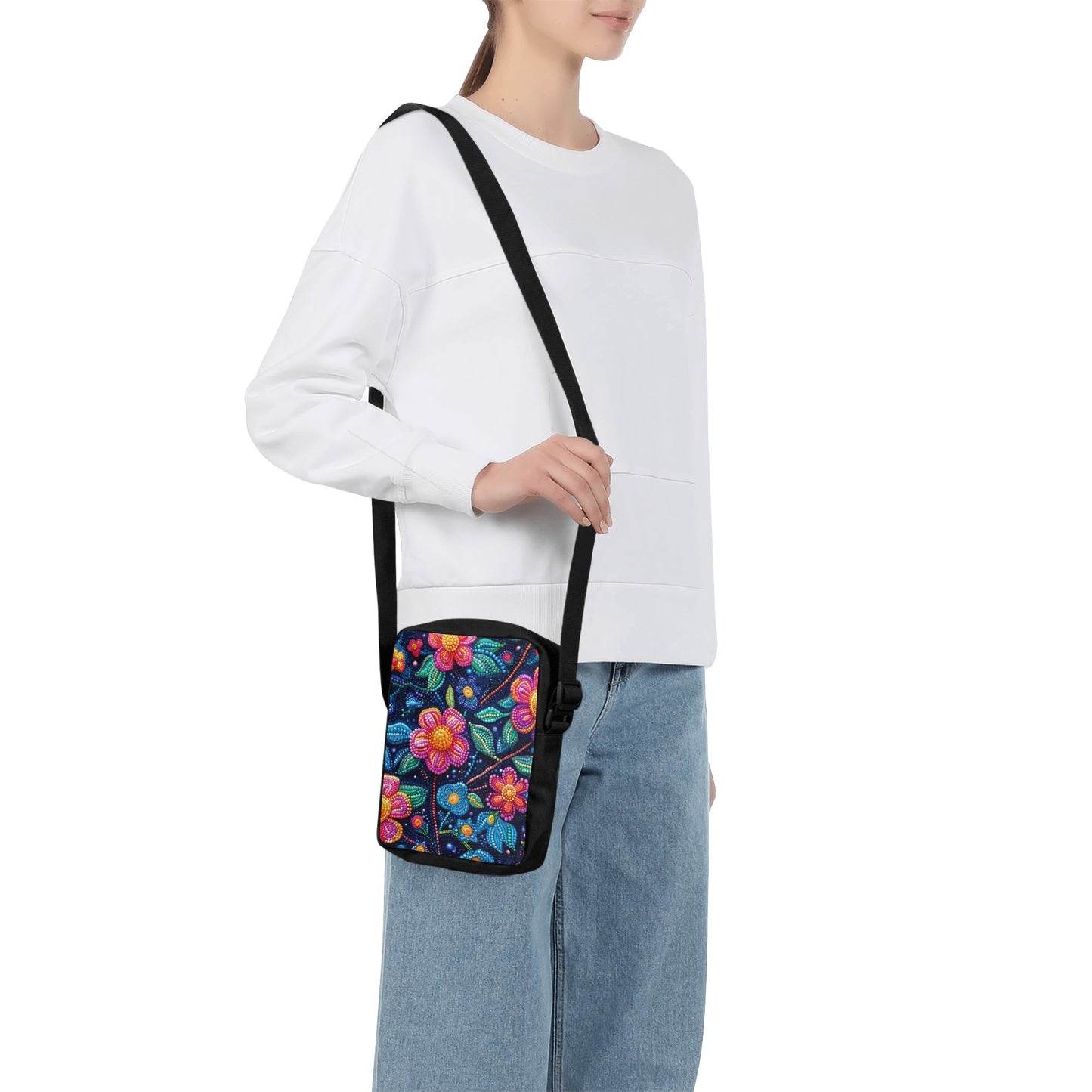 Dotted Floral Cross Body Bag