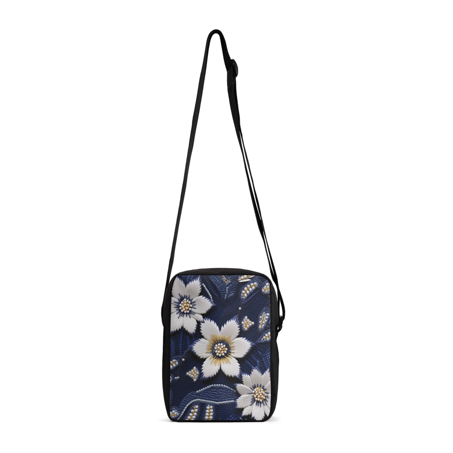 Winter Beaded Print Cross Body Bag