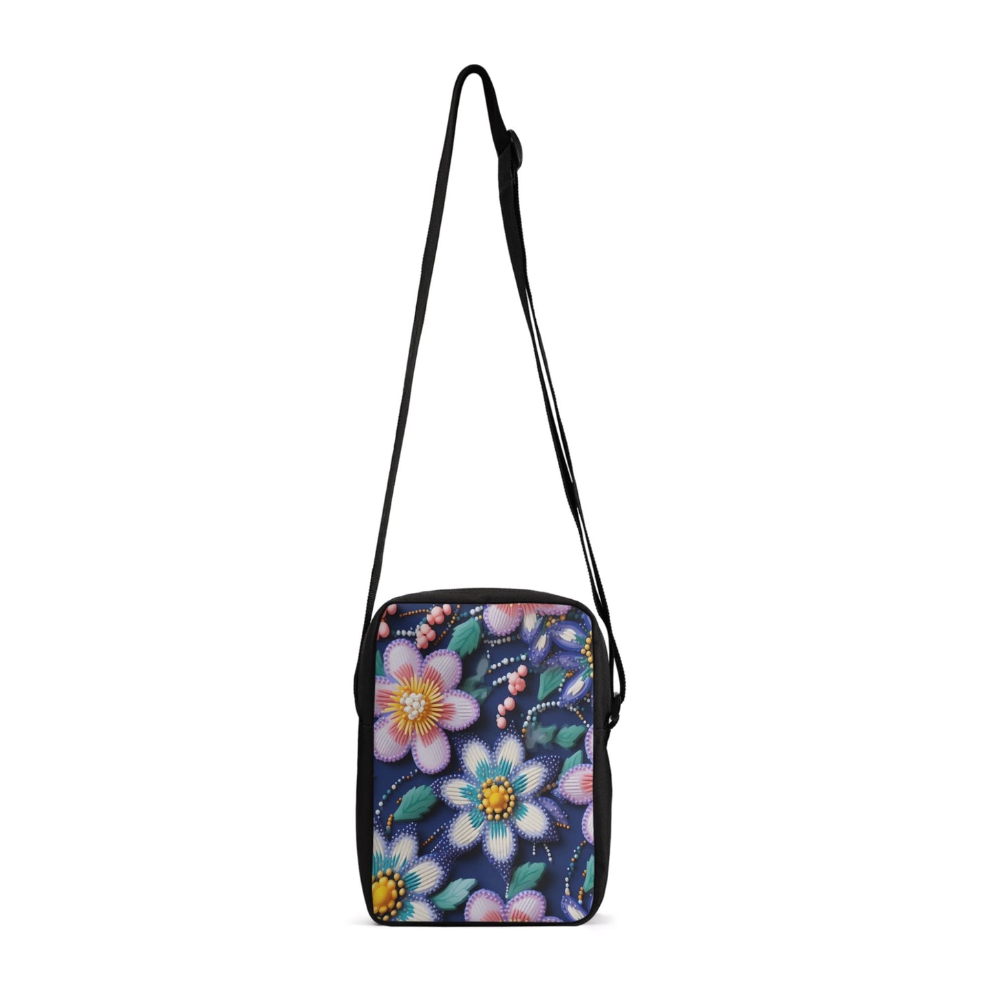 Spring Beaded Print Cross Body Bag