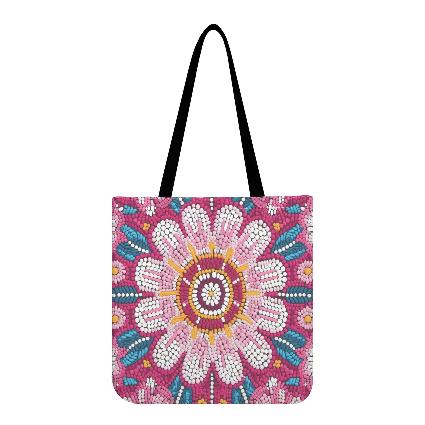 Beaded Flower Tote Bag