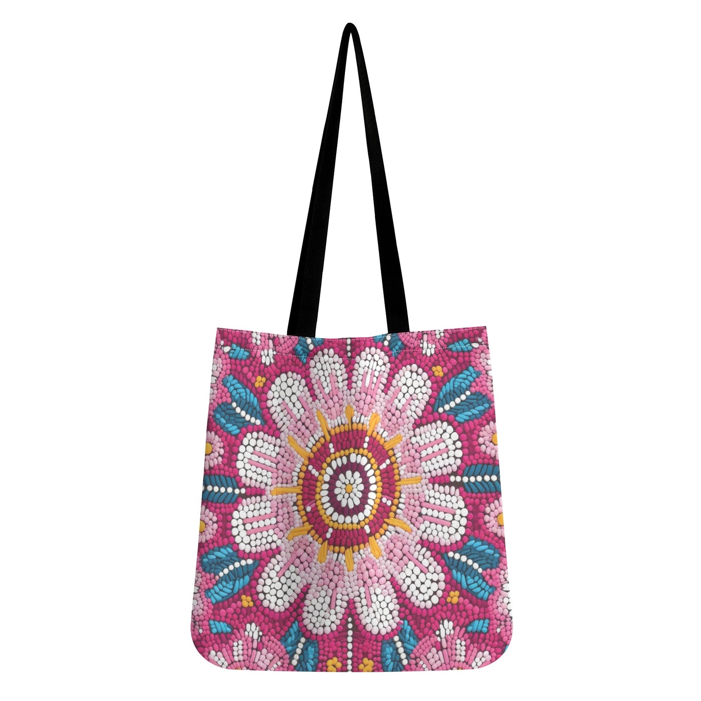 Beaded Flower Tote Bag