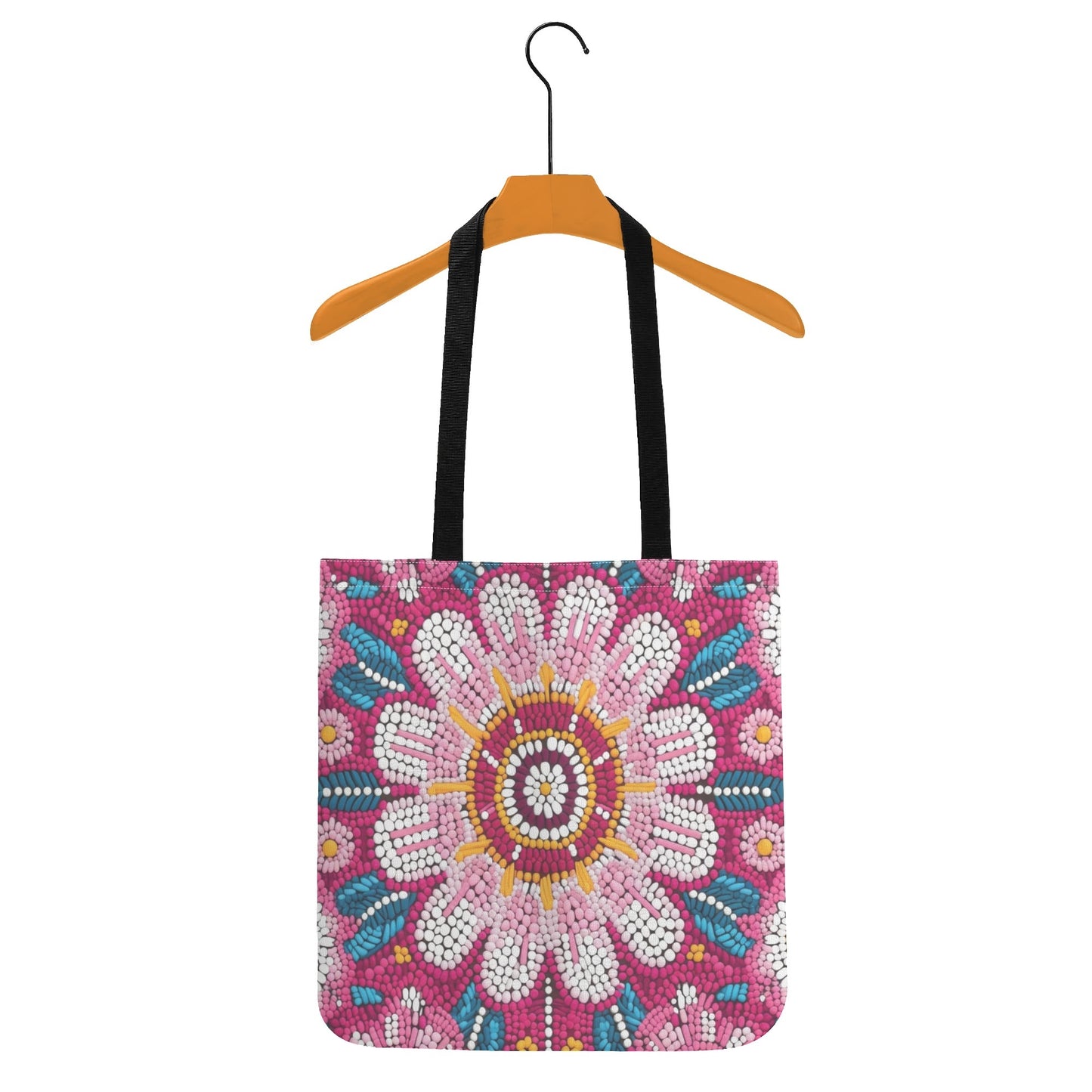 Beaded Flower Tote Bag