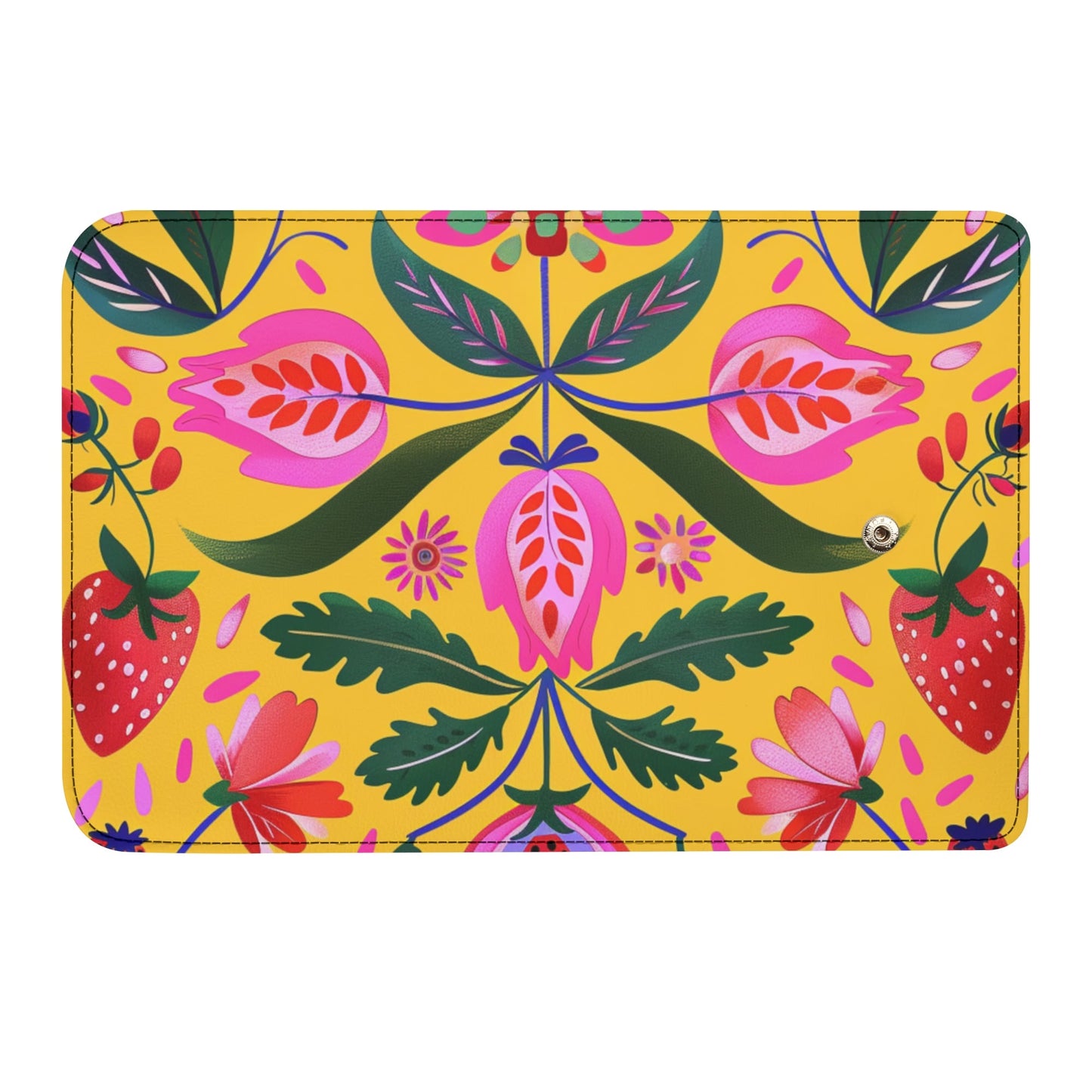 Yellow Floral Trifold Wallet