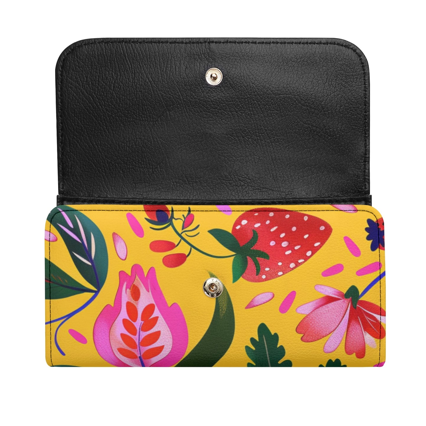 Yellow Floral Trifold Wallet