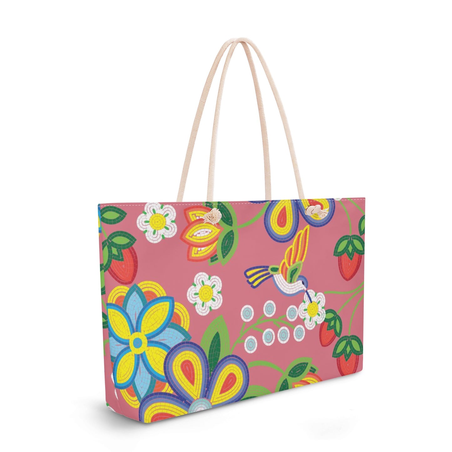 Métis Floral Beaded Weekender Tote Bag