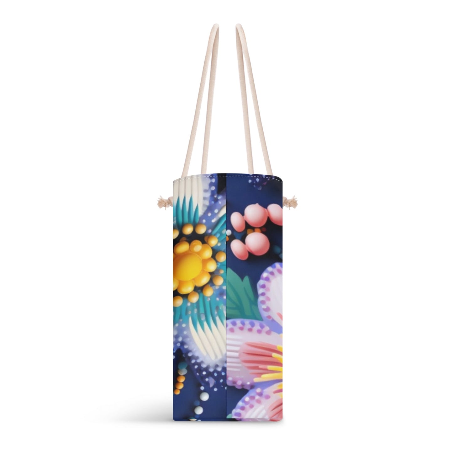 Spring Flower Beaded Weekender Tote Bag