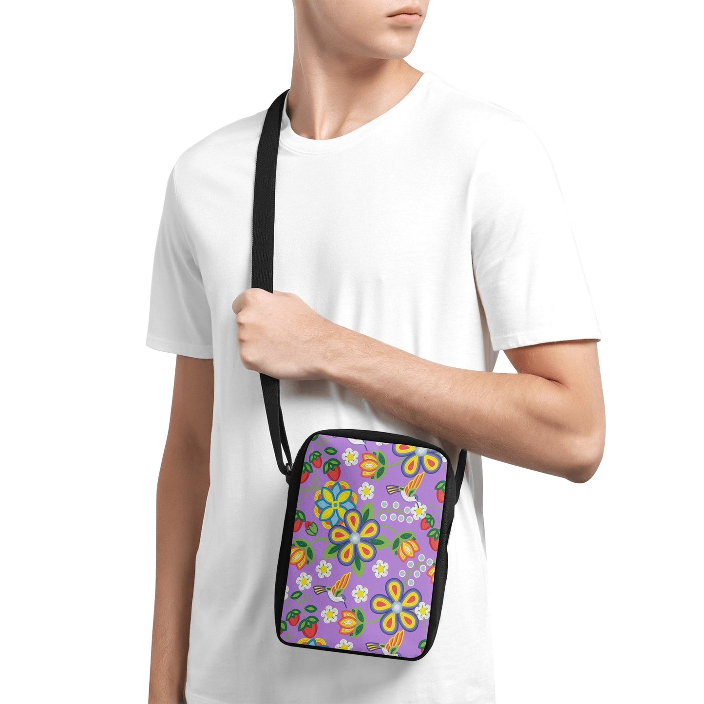 5-20 Pack Métis Lavender Floral Beaded Crossbody Bags