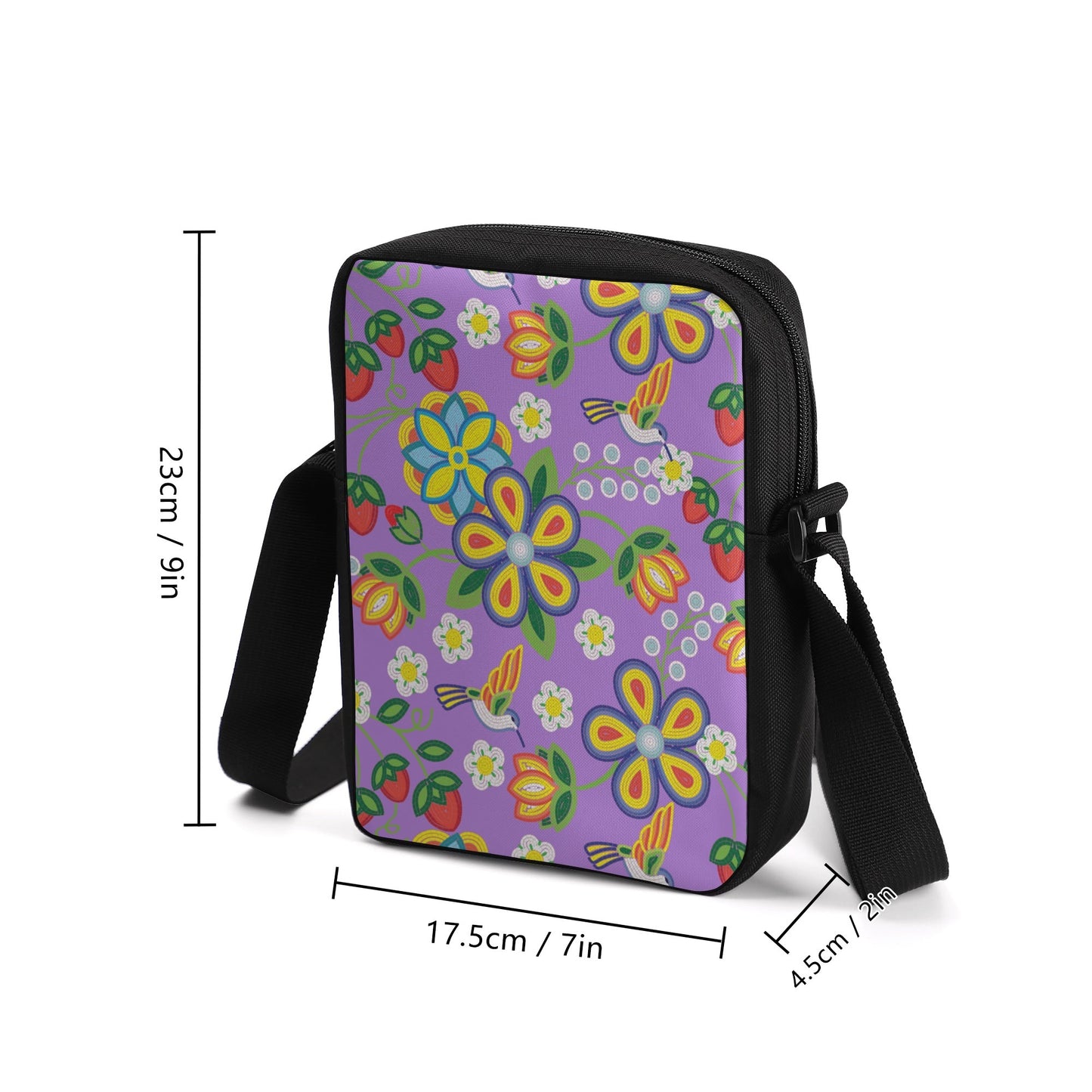 5-20 Pack Métis Lavender Floral Beaded Crossbody Bags