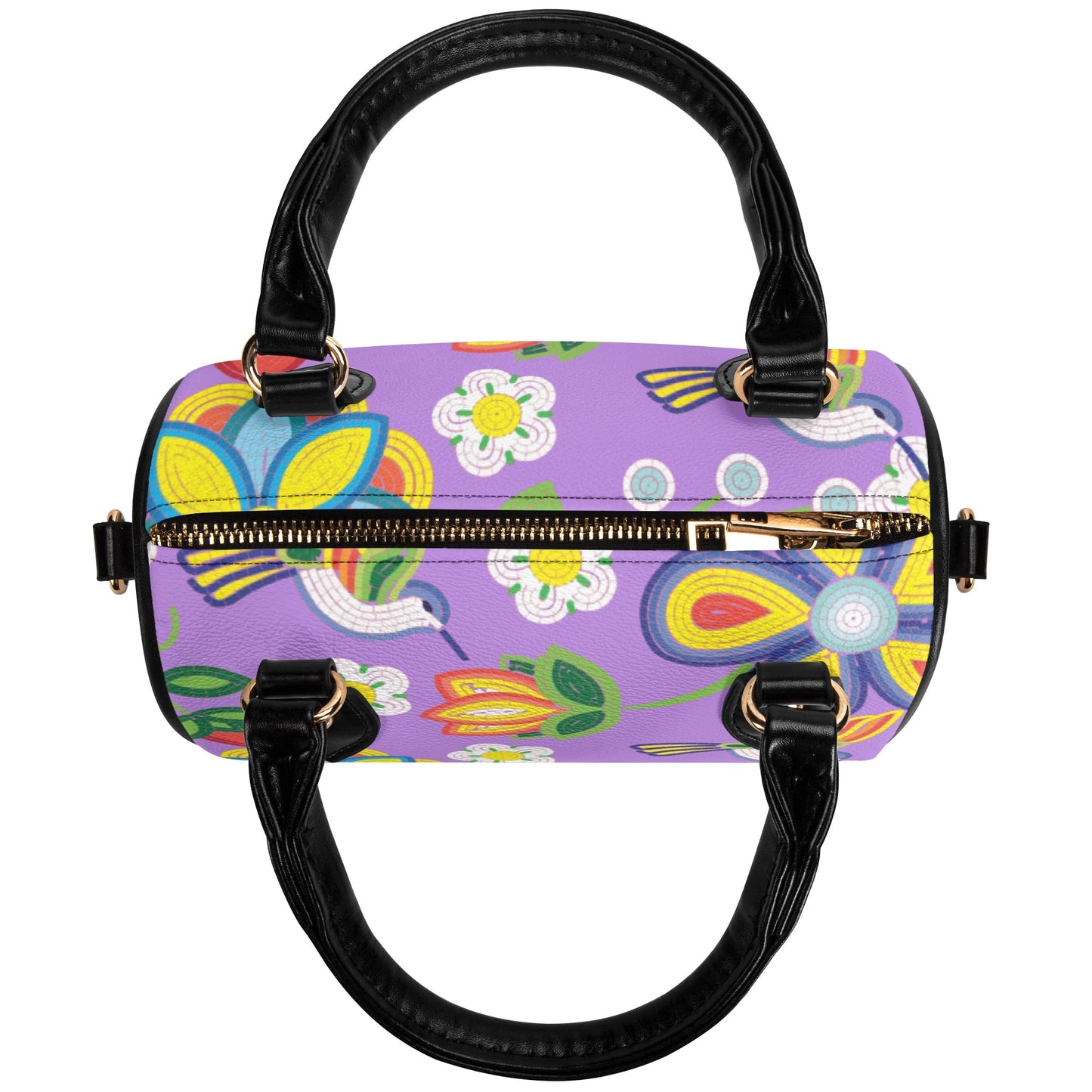 Métis Lavender Floral Beaded Mini Boston Bag