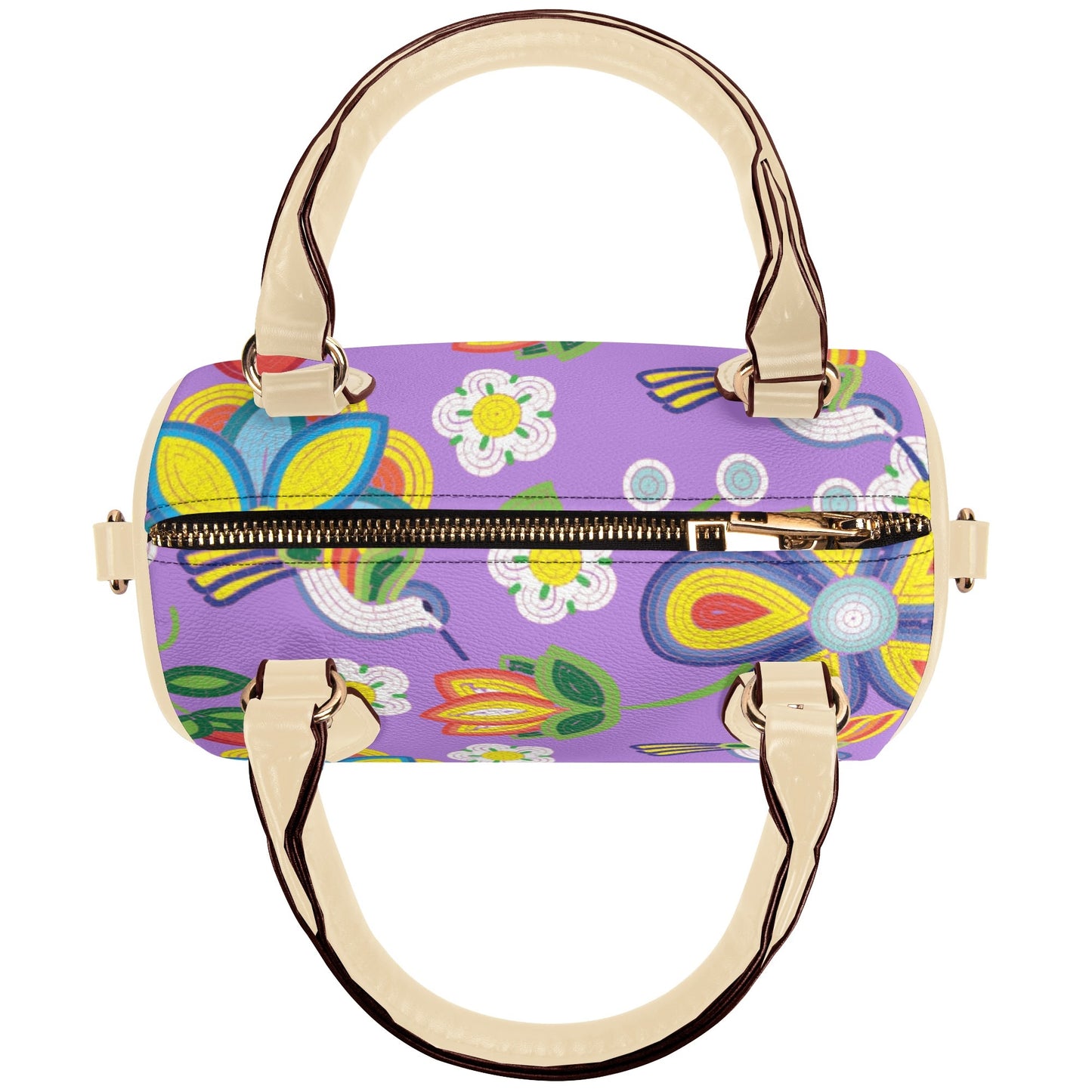 Métis Lavender Floral Beaded Mini Boston Bag