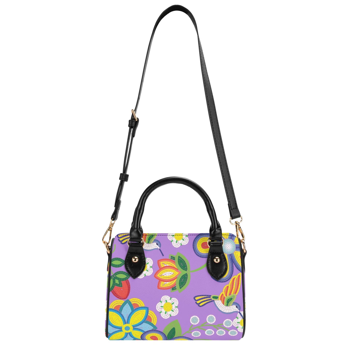 Métis Lavender Floral Beaded Mini Boston Bag