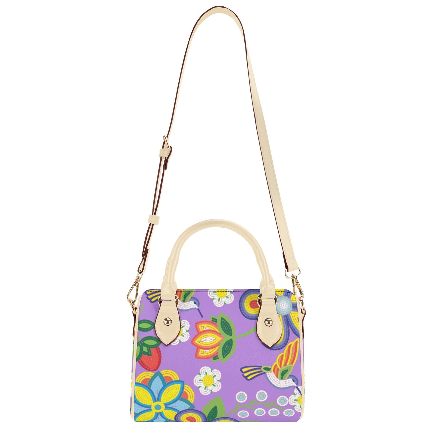 Métis Lavender Floral Beaded Mini Boston Bag