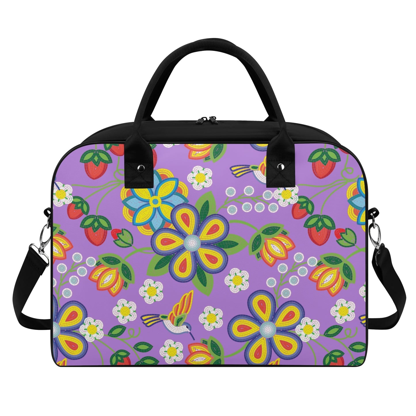Métis Lavender Floral Beaded Holdall Bag