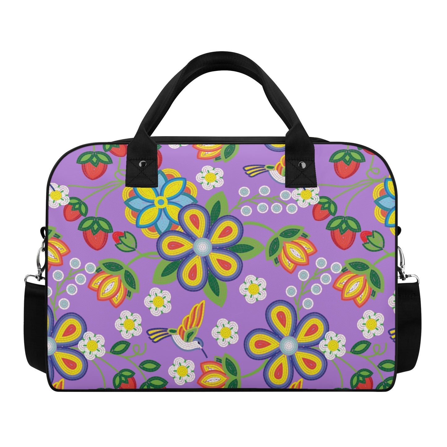 Métis Lavender Floral Beaded Holdall Bag