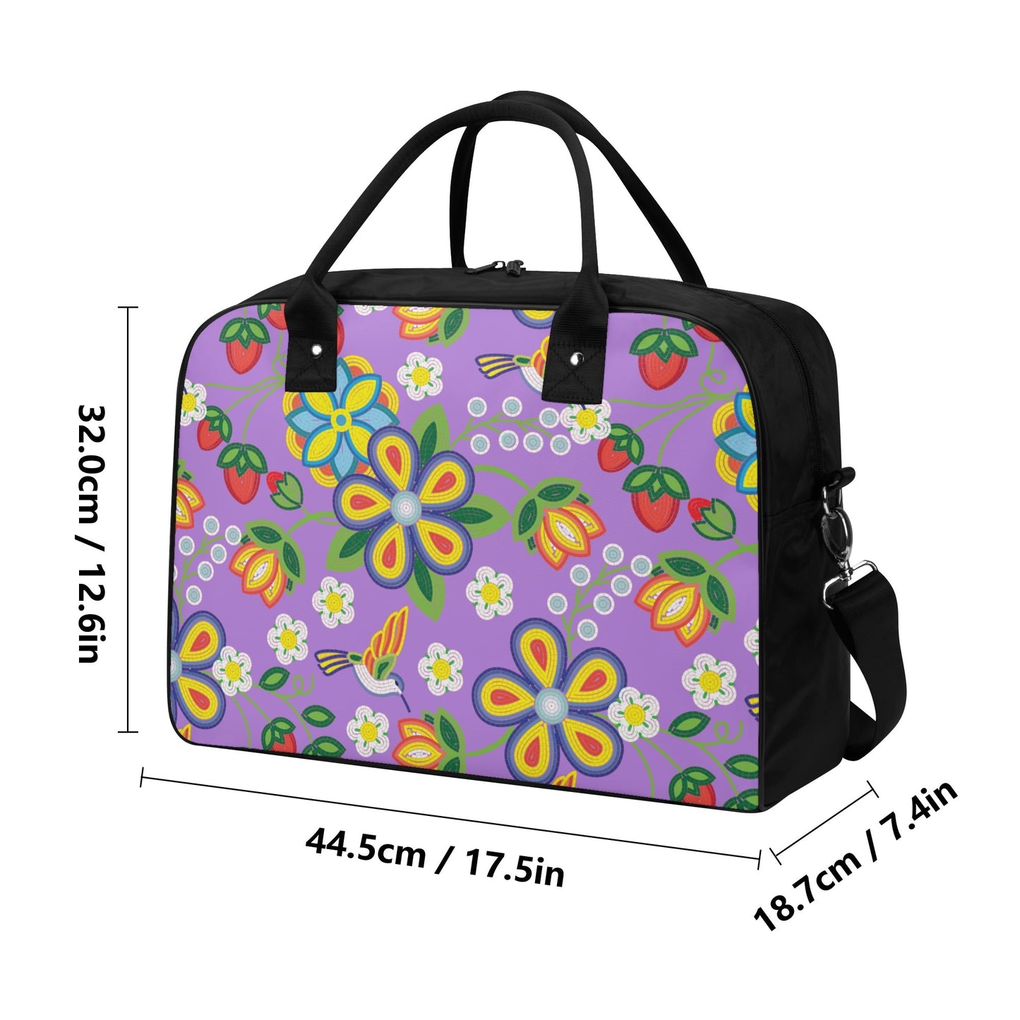 Métis Lavender Floral Beaded Holdall Bag