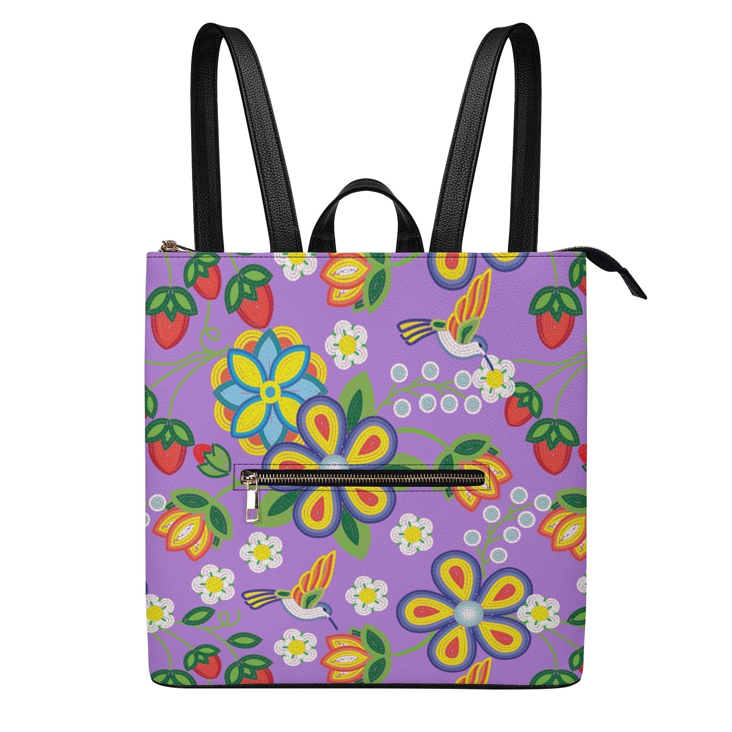Métis Lavender Floral Beaded Leisure Backpack