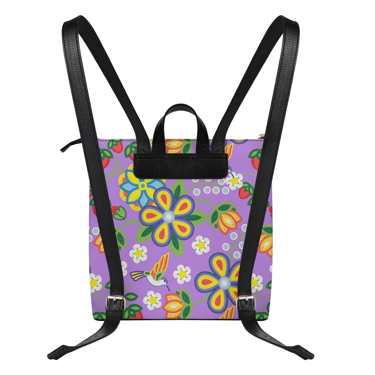 Métis Lavender Floral Beaded Leisure Backpack